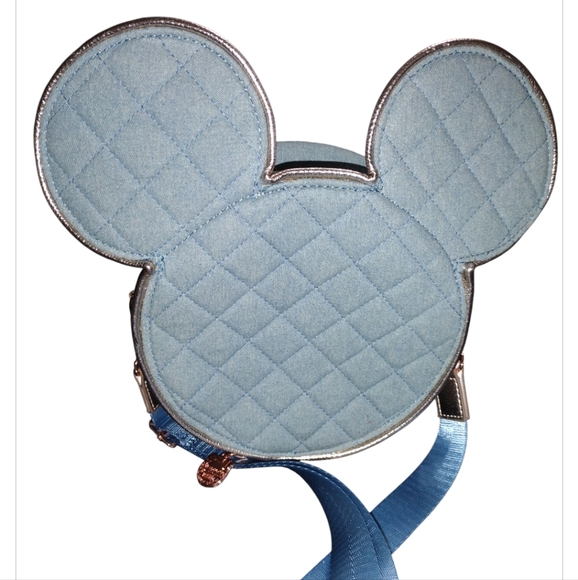 Blue Quilted Kids Bag Mickey - Picture 1 of 4